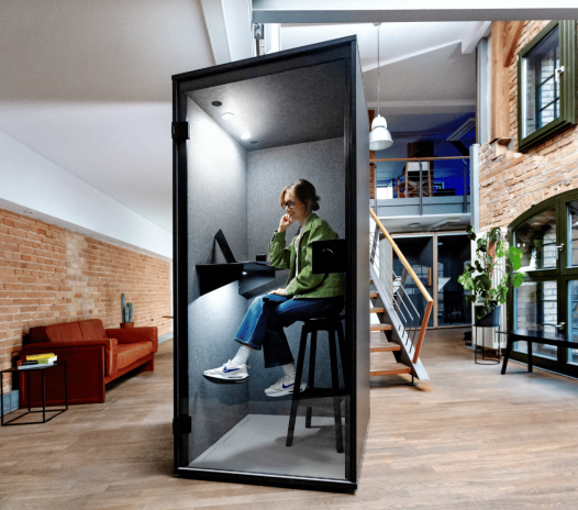 6 avantaje ale cabinelor acustice în birourile open space
